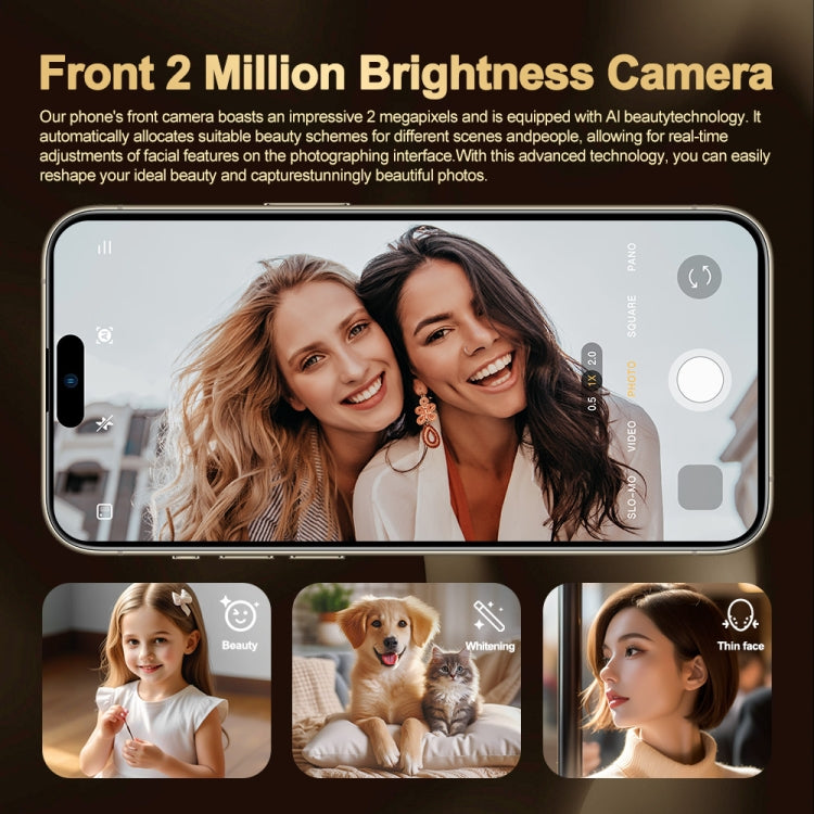 i16 Pro Max / Q5, 2GB+16GB, 6.5 inch Screen, Face Identification, Android 8.1 MTK6580P Quad Core, Network: 3G, Dual SIM, AU Plug (White) -  by buy2fix | Online Shopping UK | buy2fix