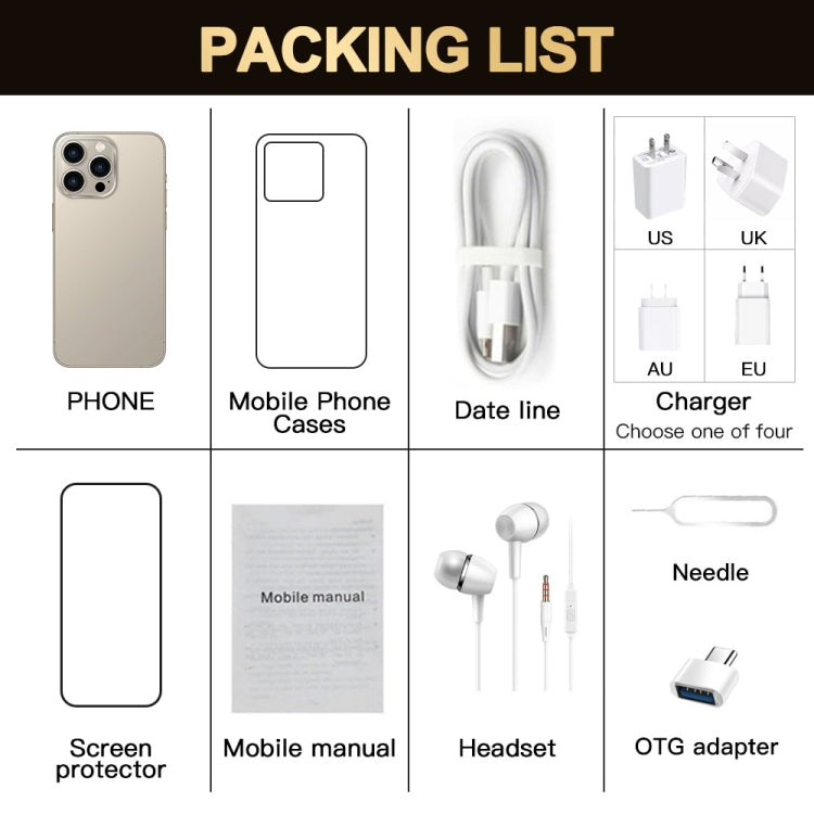 i16 Pro Max / Q5, 2GB+16GB, 6.5 inch Screen, Face Identification, Android 8.1 MTK6580P Quad Core, Network: 3G, Dual SIM, EU Plug (White) -  by buy2fix | Online Shopping UK | buy2fix