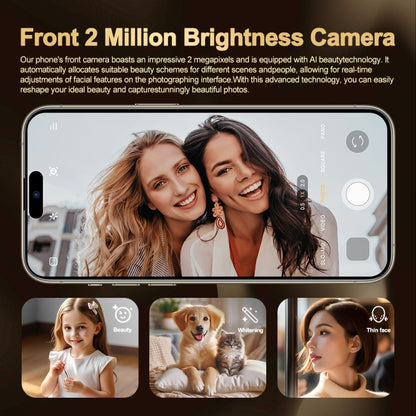 i16 Pro Max / Q5A, 6GB+128GB, 6.5 inch Screen, Face Identification, Android 10 MTK6762 Octa Core, OTG, NFC, Network: 4G, Dual SIM, US Plug (White) -  by buy2fix | Online Shopping UK | buy2fix