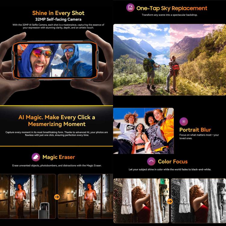 Blackview BL7000 Rugged Phone, 8GB+256GB, 6.78 inch Android 15 MediaTek Dimensity 6300 Octa Core, Network: 5G, NFC, OTG (Black) - Blackview by Blackview | Online Shopping UK | buy2fix