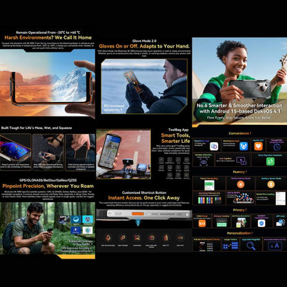 Blackview BL7000 Rugged Phone, 8GB+256GB, 6.78 inch Android 15 MediaTek Dimensity 6300 Octa Core, Network: 5G, NFC, OTG (Black) - Blackview by Blackview | Online Shopping UK | buy2fix