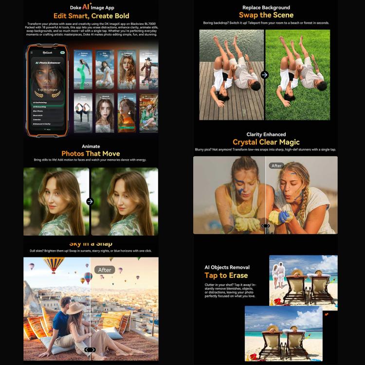 Blackview BL7000 Rugged Phone, 8GB+256GB, 6.78 inch Android 15 MediaTek Dimensity 6300 Octa Core, Network: 5G, NFC, OTG (Black) - Blackview by Blackview | Online Shopping UK | buy2fix