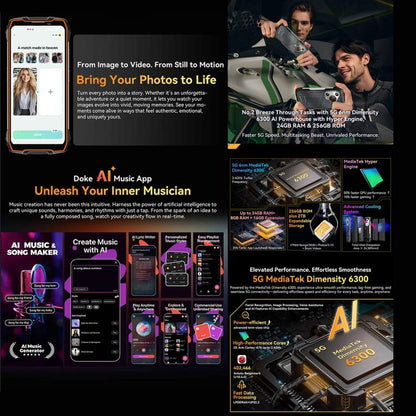 Blackview BL7000 Rugged Phone, 8GB+256GB, 6.78 inch Android 15 MediaTek Dimensity 6300 Octa Core, Network: 5G, NFC, OTG (Black) - Blackview by Blackview | Online Shopping UK | buy2fix