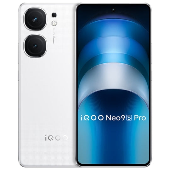 vivo iQOO Neo9S Pro, Dual Back Cameras, 12GB+512GB, Face ID / Fingerprint Identification, 6.78 inch Android 14 OriginOS 4 Dimensity 9300+ Octa Core, OTG, NFC, Network: 5G, Support Google Play (White)