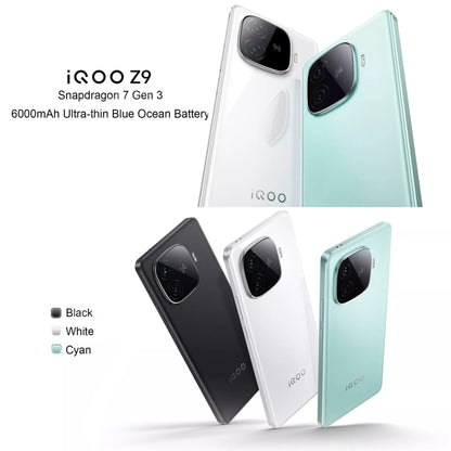 vivo iQOO Z9, Dual Back Cameras, 8GB+128GB, Face ID Screen Fingerprint Identification, 6.78 inch Android 14.0 OriginOS 4 Snapdragon 7 Gen 3 Octa Core 2.63GHz, OTG, NFC, Network: 5G, Support Google Play (White) - vivo by vivo | Online Shopping UK | buy2fix