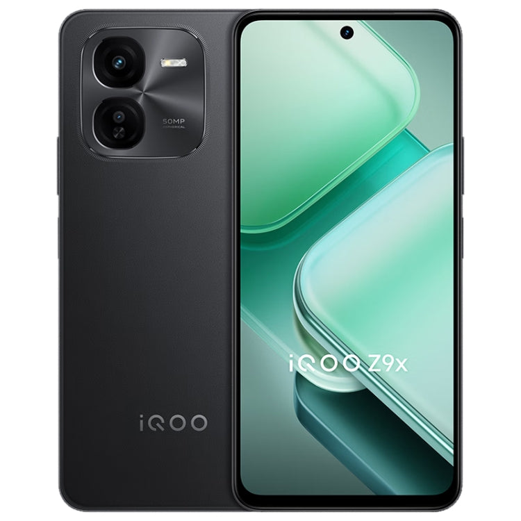 vivo iQOO Z9x, Dual Back Cameras, 8GB+128GB, Face ID Screen Fingerprint Identification, 6.72 inch Android 14.0 OriginOS 4 Snapdragon 6 Gen 1 Octa Core 2.2GHz, OTG, Network: 5G, Support Google Play (Black) - vivo by vivo | Online Shopping UK | buy2fix