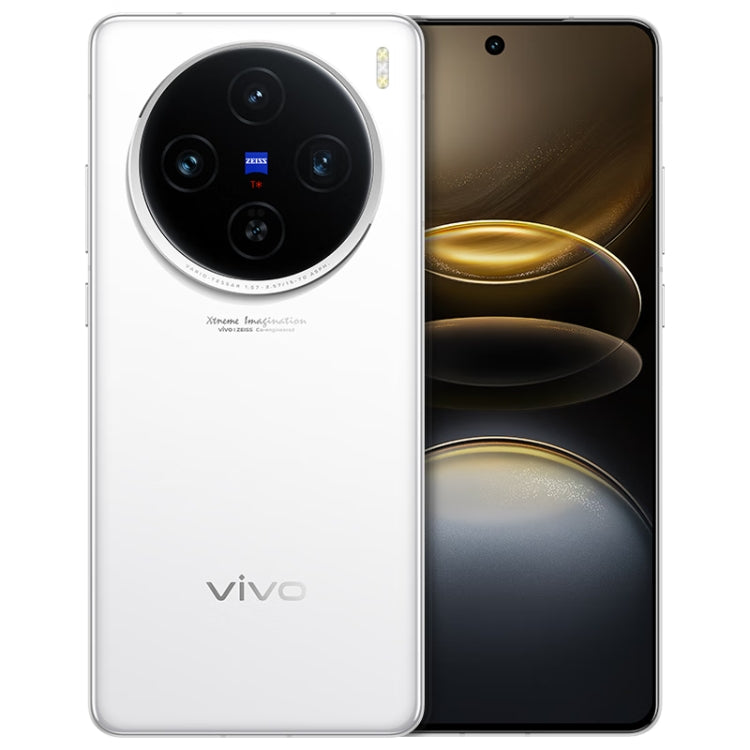 vivo X100s, Triple Back Cameras, 16GB+512GB, Face ID / Fingerprint Identification, 6.78 inch Android 14 OriginOS 4 Dimensity 9300+ Octa Core, OTG, NFC, Network: 5G, Support Google Play (White) by vivo