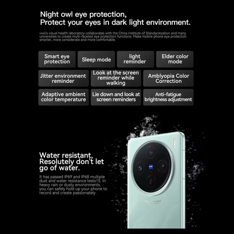 vivo X100s, Triple Back Cameras, 16GB+512GB, Face ID / Fingerprint Identification, 6.78 inch Android 14 OriginOS 4 Dimensity 9300+ Octa Core, OTG, NFC, Network: 5G, Support Google Play (White) by vivo