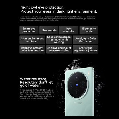 vivo X100s, Triple Back Cameras, 16GB+512GB, Face ID / Fingerprint Identification, 6.78 inch Android 14 OriginOS 4 Dimensity 9300+ Octa Core, OTG, NFC, Network: 5G, Support Google Play (White) by vivo