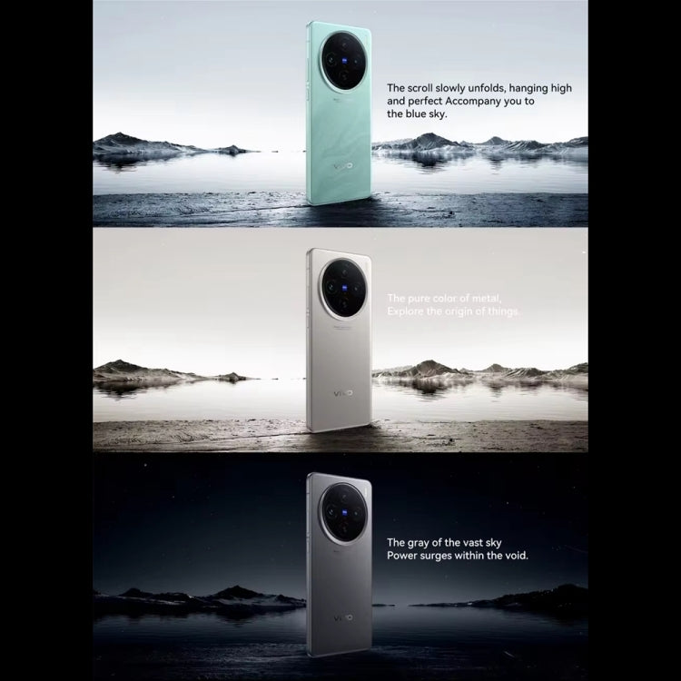 vivo X100s, Triple Back Cameras, 16GB+512GB, Face ID / Fingerprint Identification, 6.78 inch Android 14 OriginOS 4 Dimensity 9300+ Octa Core, OTG, NFC, Network: 5G, Support Google Play (White) by vivo