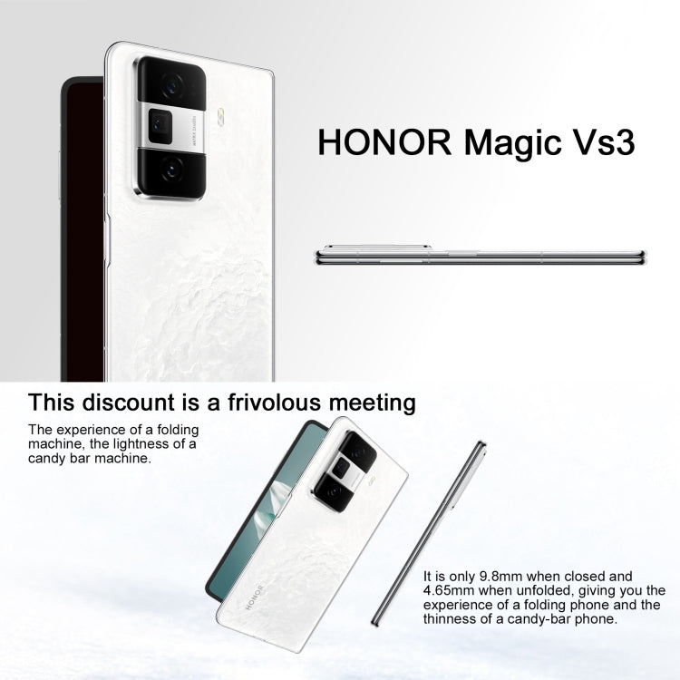 Honor Magic Vs3, 16GB+1TB, Side Fingerprint Identification 7.92 inch + 6.43 inch MagicOS 8.0.1 Snapdragon 8 Gen 2 Octa Core, Network: 5G, OTG, NFC (White) - Honor by Huawei | Online Shopping UK | buy2fix