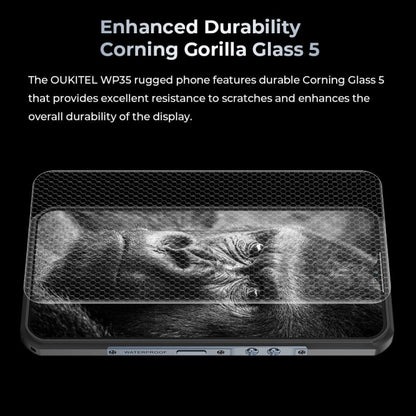 Oukitel WP35 5G Rugged Phone, 8GB+256GB, IP68/IP69K Fingerprint Identification, 11000mAh, 6.6 inch MediaTek Dimensity 6100+ Octa Core, NFC, OTG, Network: 5G (Grey) - OUKITEL by OUKITEL | Online Shopping UK | buy2fix