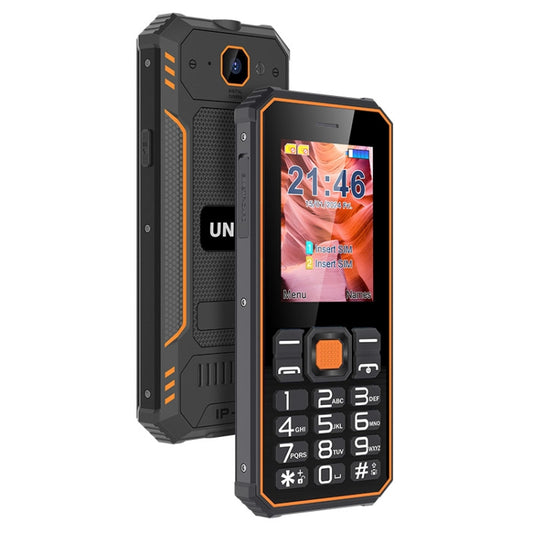 UNIWA S2 IP68 Rugged Keypad Phone, 2.4 inch Mediatek MT6261, 2500mAh Battery, 21 Keys, Network: 2G (Black+Orange) by UNIWA
