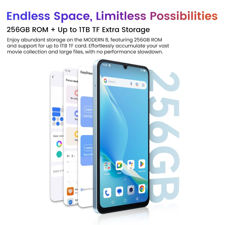 [HK Warehouse] Blackview Oscal MODERN 8, 8GB+256GB, Fingerprint Identification, 6.75 inch Android 13 Unisoc T616 Octa Core up to 2.2GHz, Network: 4G, OTG (Blue) - Blackview by Blackview | Online Shopping UK | buy2fix