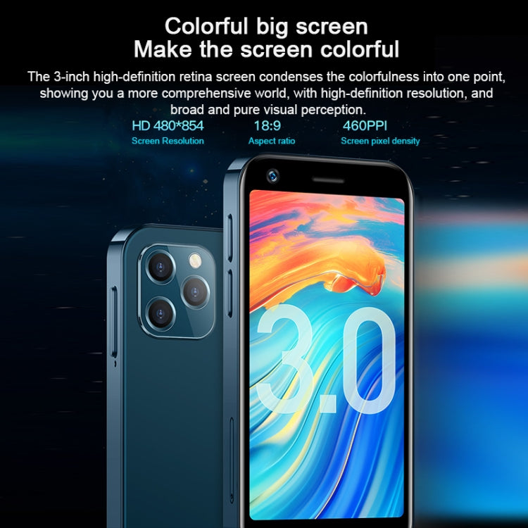 SOYES XS12, 2GB+16GB, Face Recognition, 3.0 inch Android 9.0 MTK6737M Quad Core up to 1.1GHz, Bluetooth, WiFi, FM, Network: 4G, Dual SIM(Black) - SOYES by SOYES | Online Shopping UK | buy2fix