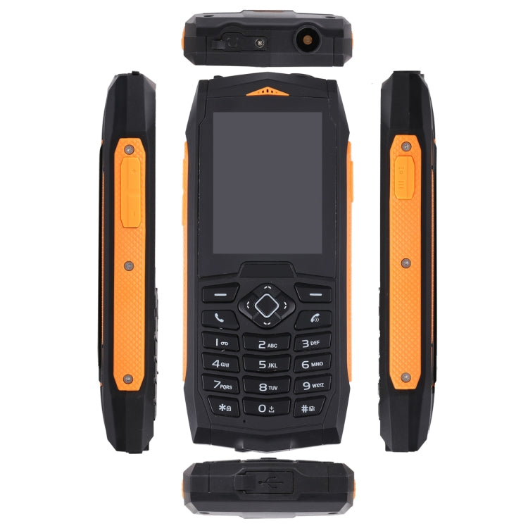 Rugtel R1C Rugged Phone, IP68 Waterproof Dustproof Shockproof, 2.4 inch, MTK6261D, 2000mAh Battery, SOS, FM, Dual SIM(Orange) - Others by Rugtel | Online Shopping UK | buy2fix