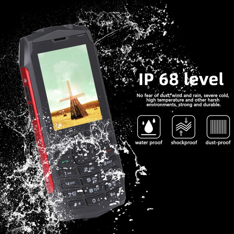 Rugtel R3C Rugged Phone, IP68 Waterproof Dustproof Shockproof, 2.8 inch, MTK6261D, 2000mAh Battery, SOS, FM, Dual SIM(Red) - Others by Rugtel | Online Shopping UK | buy2fix