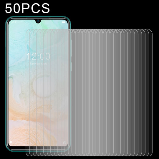 50 PCS For Doogee N20 Pro 0.26mm 9H 2.5D Tempered Glass Film