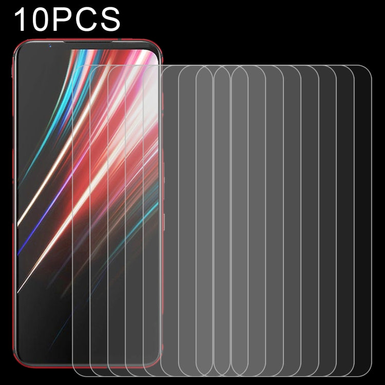 For ZTE nubia Red Magic 5G / Magic 5S 10 PCS 0.26mm 9H 2.5D Tempered Glass Film by buy2fix