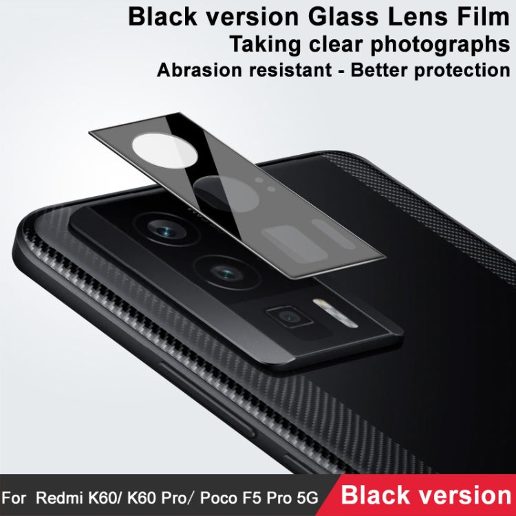 IMAK Rear Camera Lens Glass Film Black Version For Xiaomi Redmi K60 5G / K60 Pro 5G / Poco F5 Pro 5G - For Xiaomi by imak | Online Shopping UK | buy2fix