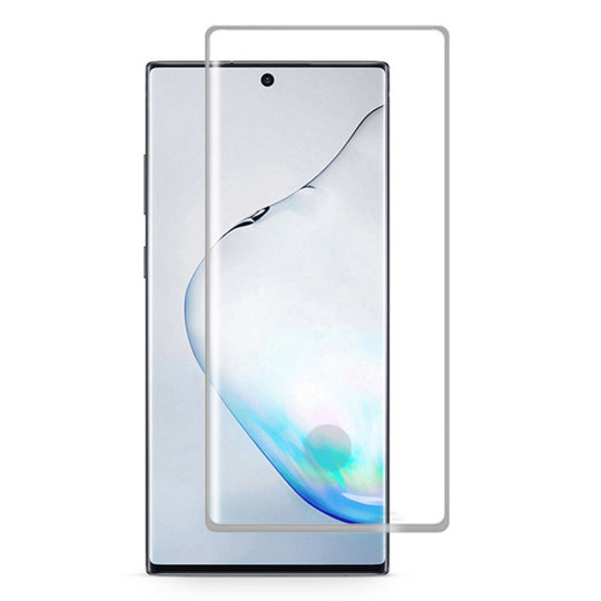 For Galaxy Note 10+ 3D Curved Edge Glue Curved Full Screen Tempered Glass Film, Fingerprint Unlock Is Supported(Transparent)