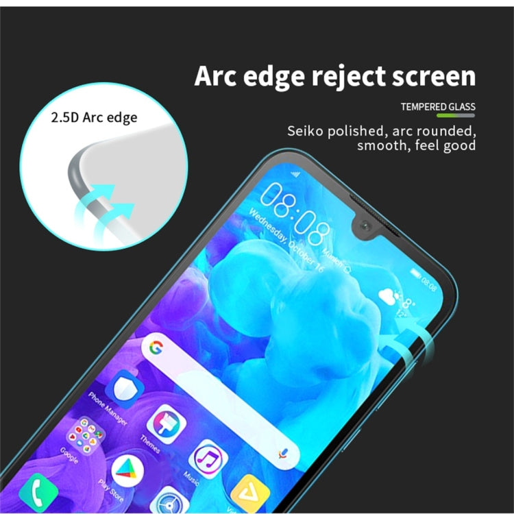 PINWUYO 9H 2.5D Full Screen Tempered Glass Film for Huawei Y5 (2019) (Black) - Huawei Tempered Glass by PINWUYO | Online Shopping UK | buy2fix