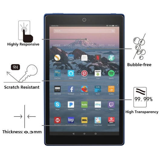 0.3mm 9H Full Screen Tempered Glass Film for Amazon Kindle Fire HD 10 2017 - Others by buy2fix | Online Shopping UK | buy2fix