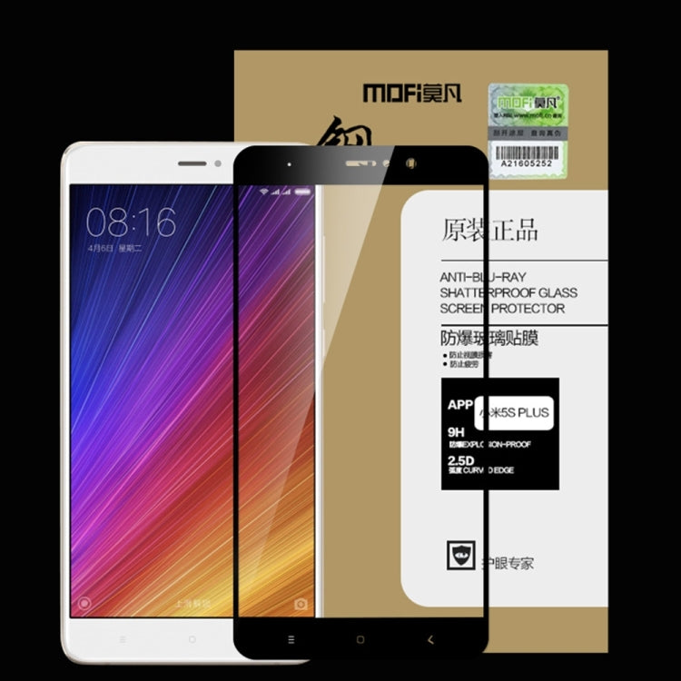 MOFI Xiaomi Mi 5s Plus 0.3mm 9H Hardness 2.5D Explosion-proof Full Screen Tempered Glass Screen Film(Black) -  by MOFI | Online Shopping UK | buy2fix