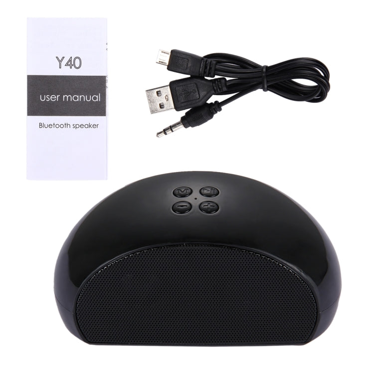 Y40 Portable Bluetooth Stereo Speaker, with Built-in MIC, Support Hands-free Calls & TF Card & AUX IN & FM, Bluetooth Distance: 10m(Black) - Desktop Speaker by buy2fix | Online Shopping UK | buy2fix