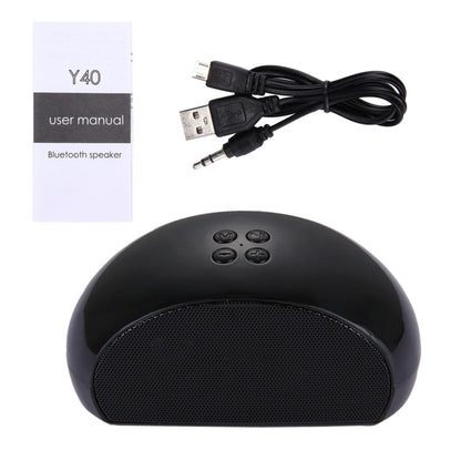 Y40 Portable Bluetooth Stereo Speaker, with Built-in MIC, Support Hands-free Calls & TF Card & AUX IN & FM, Bluetooth Distance: 10m(Black) - Desktop Speaker by buy2fix | Online Shopping UK | buy2fix