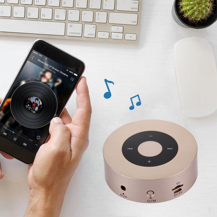 A8 Portable Stereo Bluetooth Speaker Built-in MIC, Support Hands-free Calls / TF Card / AUX IN(Gold) - Desktop Speaker by buy2fix | Online Shopping UK | buy2fix