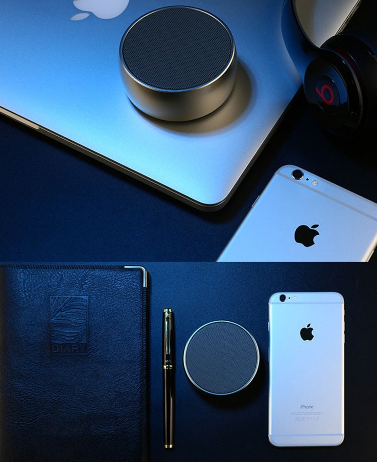 BS01 Portable Bluetooth Speaker, Support Hands-free Calls & TF Card & AUX IN(Silver) - Desktop Speaker by buy2fix | Online Shopping UK | buy2fix