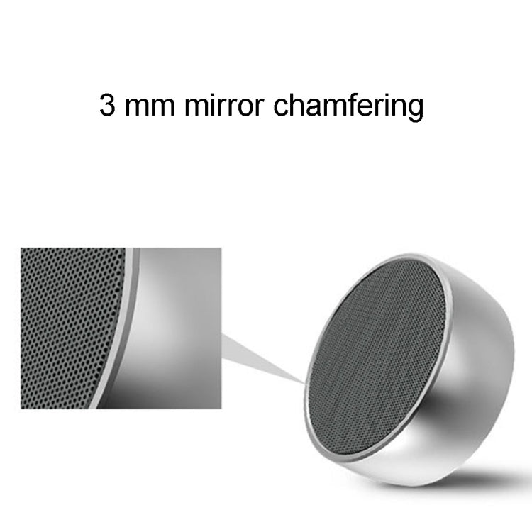 BS01 Portable Bluetooth Speaker, Support Hands-free Calls & TF Card & AUX IN(Silver) - Desktop Speaker by buy2fix | Online Shopping UK | buy2fix