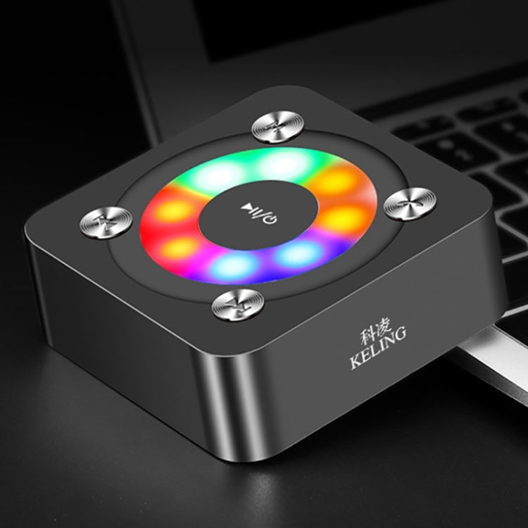 A9 Portable Bluetooth Stereo Speaker with Built-in MIC & Light, Support Hands-free Calls & TF Card & AUX IN, Bluetooth Distance: 10m(Black) - Desktop Speaker by buy2fix | Online Shopping UK | buy2fix