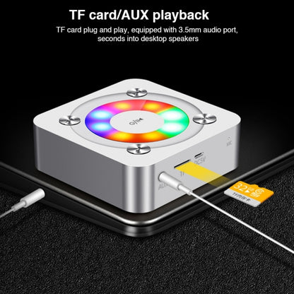 A9 Portable Bluetooth Stereo Speaker with Built-in MIC & Light, Support Hands-free Calls & TF Card & AUX IN, Bluetooth Distance: 10m(Black) - Desktop Speaker by buy2fix | Online Shopping UK | buy2fix