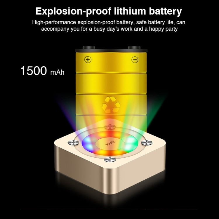 A9 Portable Bluetooth Stereo Speaker with Built-in MIC & Light, Support Hands-free Calls & TF Card & AUX IN, Bluetooth Distance: 10m(Rose Gold) - Desktop Speaker by buy2fix | Online Shopping UK | buy2fix