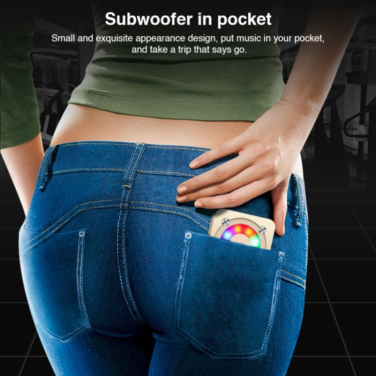 A9 Portable Bluetooth Stereo Speaker with Built-in MIC & Light, Support Hands-free Calls & TF Card & AUX IN, Bluetooth Distance: 10m(Rose Gold) - Desktop Speaker by buy2fix | Online Shopping UK | buy2fix