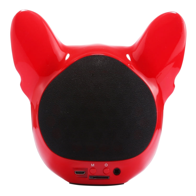 AEROBULL Bulldog Fashion Portable Bluetooth Wireless Stereo Speaker, Support Aux Input & TF Card, For Mobile Phones / Tablets / Laptops, Support TF Card & AUX Input, Bluetooth Distance: 10m(Red) - Desktop Speaker by buy2fix | Online Shopping UK | buy2fix