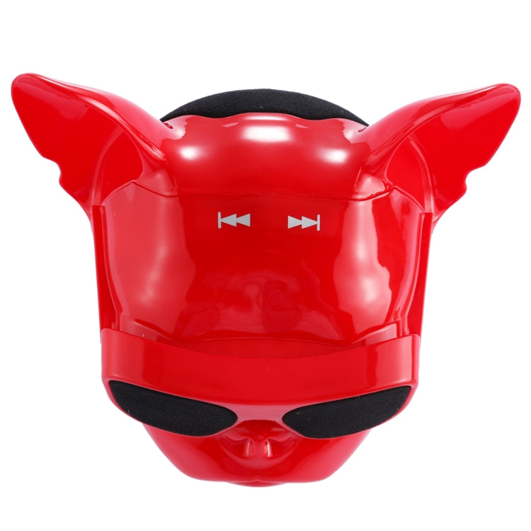 AEROBULL Bulldog Fashion Portable Bluetooth Wireless Stereo Speaker, Support Aux Input & TF Card, For Mobile Phones / Tablets / Laptops, Support TF Card & AUX Input, Bluetooth Distance: 10m(Red) - Desktop Speaker by buy2fix | Online Shopping UK | buy2fix