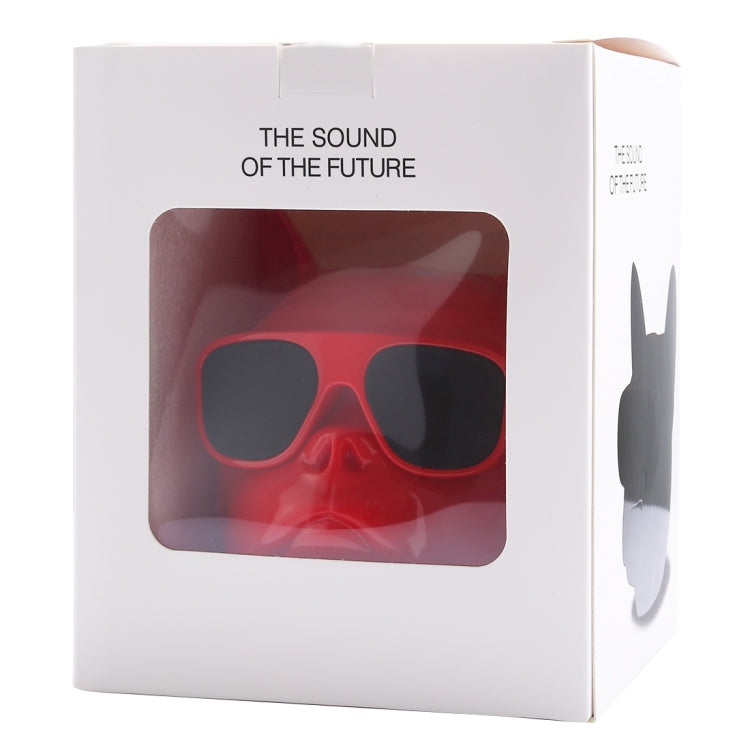 AEROBULL Bulldog Fashion Portable Bluetooth Wireless Stereo Speaker, Support Aux Input & TF Card, For Mobile Phones / Tablets / Laptops, Support TF Card & AUX Input, Bluetooth Distance: 10m(Red) - Desktop Speaker by buy2fix | Online Shopping UK | buy2fix