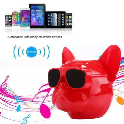 AEROBULL Bulldog Fashion Portable Bluetooth Wireless Stereo Speaker, Support Aux Input & TF Card, For Mobile Phones / Tablets / Laptops, Support TF Card & AUX Input, Bluetooth Distance: 10m(Red) - Desktop Speaker by buy2fix | Online Shopping UK | buy2fix