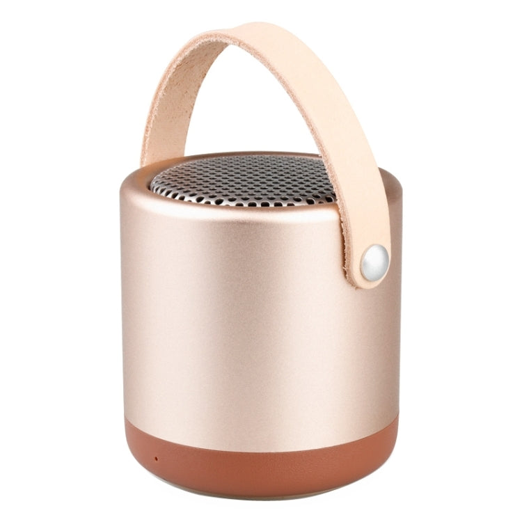A056  Portable Outdoor Metal Bluetooth V4.1 Speaker with Mic, Support Hands-free & AUX Line In (Gold) - Desktop Speaker by buy2fix | Online Shopping UK | buy2fix