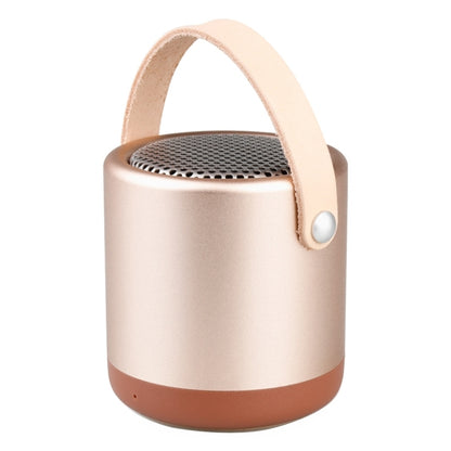 A056  Portable Outdoor Metal Bluetooth V4.1 Speaker with Mic, Support Hands-free & AUX Line In (Gold) - Desktop Speaker by buy2fix | Online Shopping UK | buy2fix