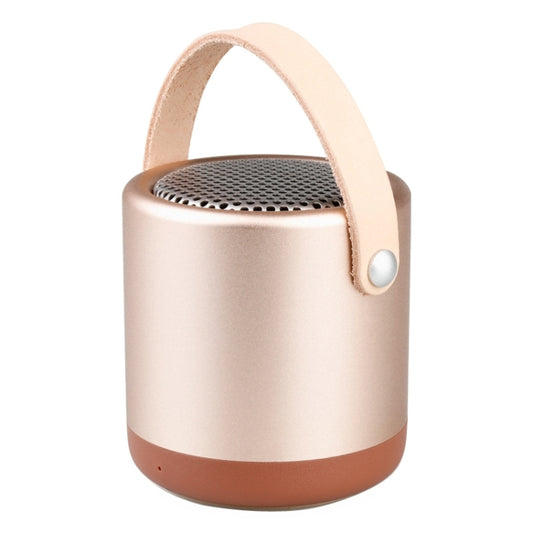 A056  Portable Outdoor Metal Bluetooth V4.1 Speaker with Mic, Support Hands-free & AUX Line In (Gold) - Desktop Speaker by buy2fix | Online Shopping UK | buy2fix