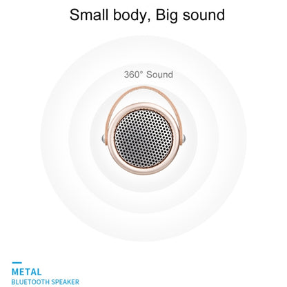 A056  Portable Outdoor Metal Bluetooth V4.1 Speaker with Mic, Support Hands-free & AUX Line In (Gold) - Desktop Speaker by buy2fix | Online Shopping UK | buy2fix