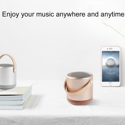 A056  Portable Outdoor Metal Bluetooth V4.1 Speaker with Mic, Support Hands-free & AUX Line In (Gold) - Desktop Speaker by buy2fix | Online Shopping UK | buy2fix