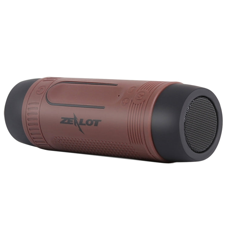 Zealot S1 Multifunctional Outdoor Waterproof Bluetooth Speaker, 4000mAh Battery, For iPhone, Galaxy, Sony, Lenovo, HTC, Huawei, Google, LG, Xiaomi, other Smartphones(Coffee) - Waterproof Speaker by ZEALOT | Online Shopping UK | buy2fix