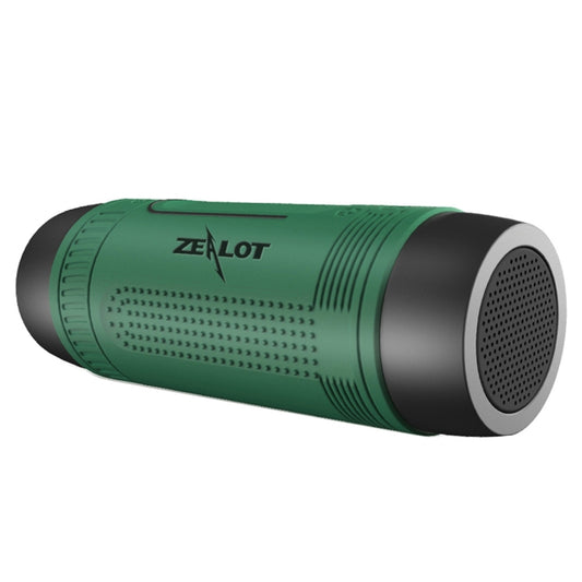 Zealot S1 Multifunctional Outdoor Waterproof Bluetooth Speaker, 4000mAh Battery, For iPhone, Galaxy, Sony, Lenovo, HTC, Huawei, Google, LG, Xiaomi, other Smartphones(Green) - Waterproof Speaker by ZEALOT | Online Shopping UK | buy2fix