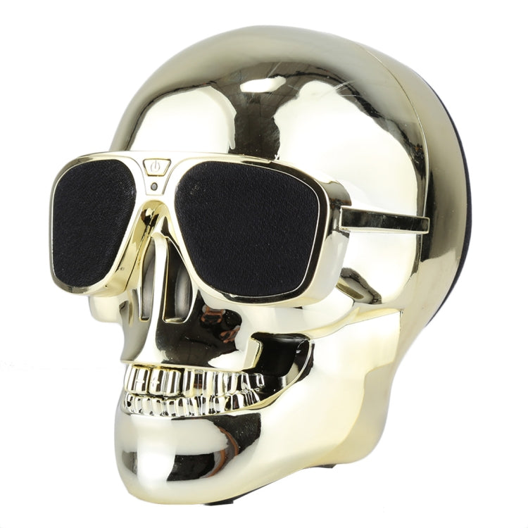 Sunglasses Skull Bluetooth Stereo Speaker, for iPhone, Samsung, HTC, Sony and other Smartphones (Gold) - Desktop Speaker by buy2fix | Online Shopping UK | buy2fix