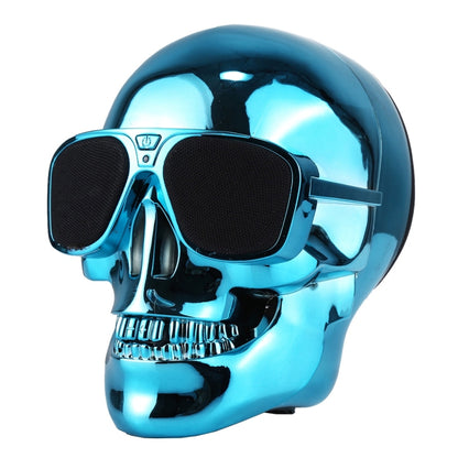 Sunglasses Skull Bluetooth Stereo Speaker, for iPhone, Samsung, HTC, Sony and other Smartphones (Blue) - Desktop Speaker by buy2fix | Online Shopping UK | buy2fix